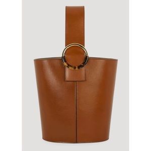 Tara Jarmon Bucket Camel Brown Leather Bucket Bag